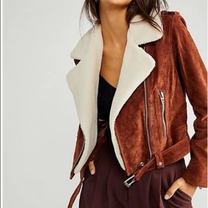 Cozy Suede Moto Jacket - never worn